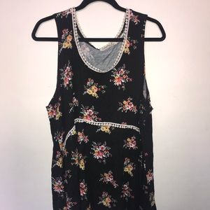 Flowy long floral top